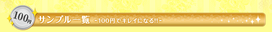 �T���v���ꗗ -100�~�ŃL���C�ɂȂ�-